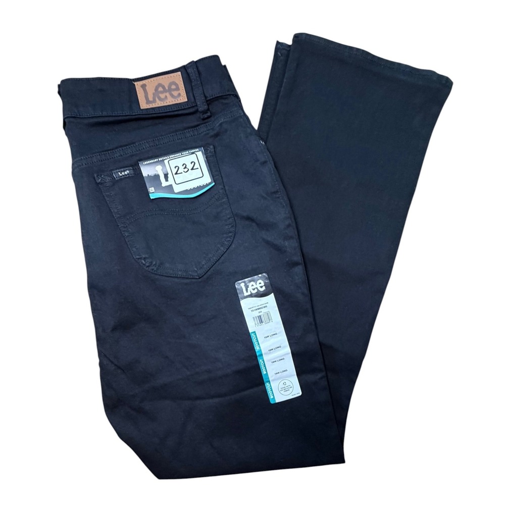 Lee Womens Legendary Regular Fit Bootcut Jeans Black Mid Rise 18W Long 101WMDEWS
